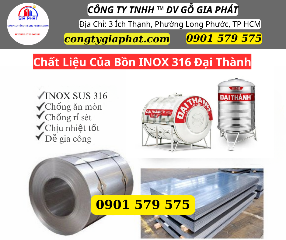 Chất Liệu Của Bồn INOX 316 Mang Lại