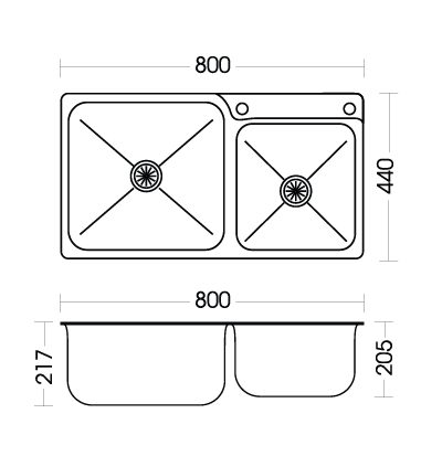 Thông số kỹ thuật Chậu rửa Inox Cao cấp S80D Sơn Hà Thông số kỹ thuật Chậu rửa Inox Cao cấp S80D Sơn Hà