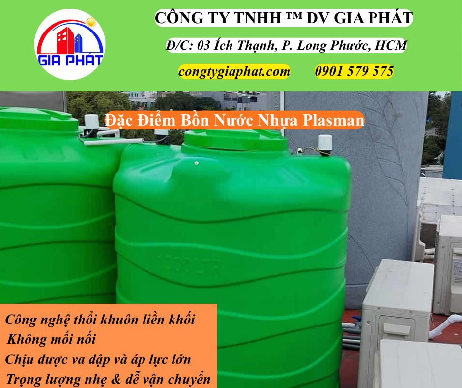 Đặc Điểm Của Bồn Nước Nhựa Plasman