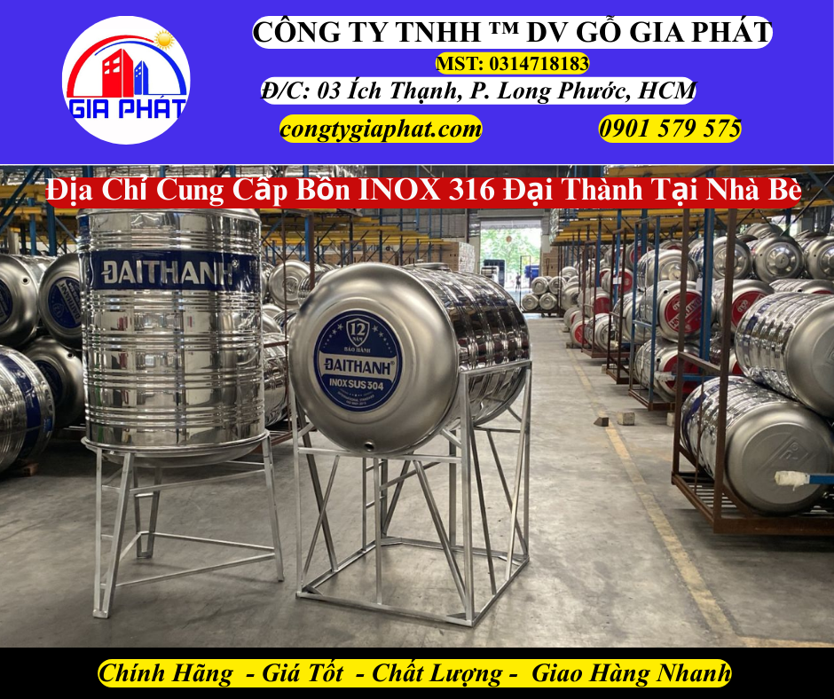 Địa Chỉ Cung Cấp Bồn INOX 316 Đại Thành Tại Nhà Bè