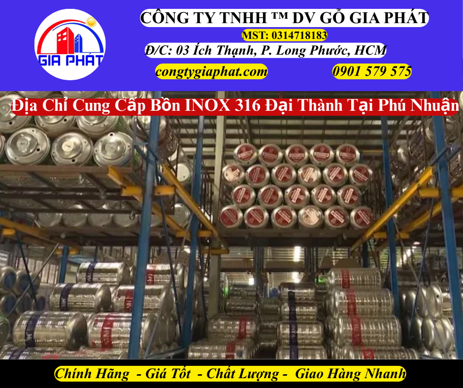 Địa Chỉ Cung Cấp Bồn INOX 316 Đại Thành Tại Phú Nhuận