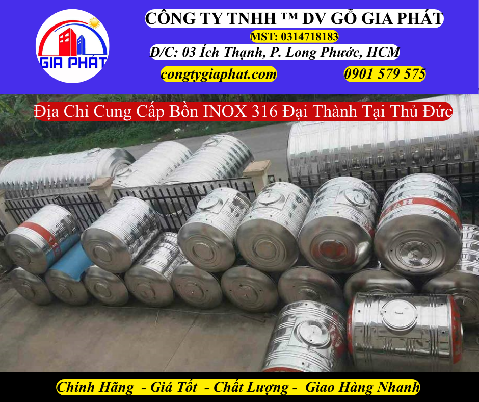 Địa Chỉ Cung Cấp Bồn INOX Đại Thành, Bồn Nhựa Đại Thành Tại Thủ Đức