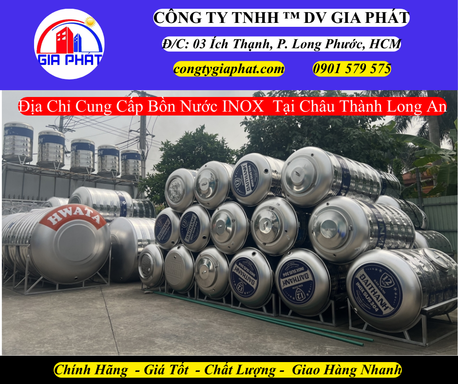 Địa Chỉ Cung Cấp Bồn Nước INOX Chính Hãng Tại Châu Thành Long An