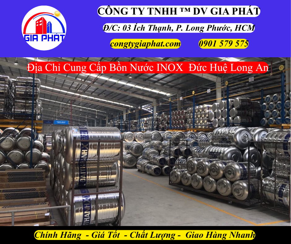 Địa Chỉ Cung Cấp Bồn Nước INOX Chính Hãng Tại Đức Huệ Long An
