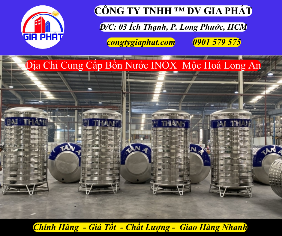 Địa Chỉ Cung Cấp Bồn INOX Chính Hãng Tại Mộc Hoá Long An