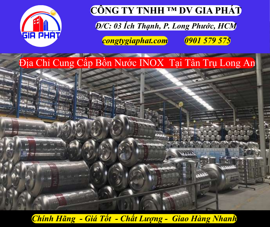 Địa Chỉ Cung Cấp Bồn Nước INOX Chính Hãng Tại Tân Trụ Long An