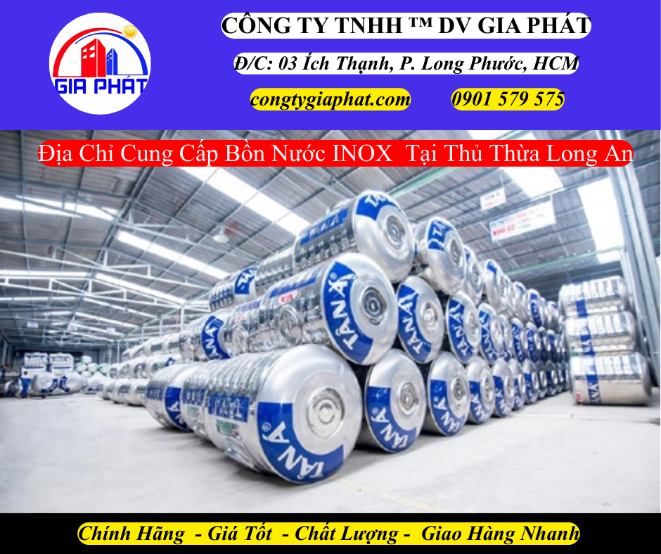 Địa Chỉ Cung Cấp Bồn Nước INOX Chính Hãng Tại Thủ Thừa Long An