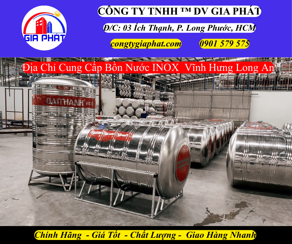 Địa Chỉ Cung Cấp Bồn INOX Chính Hãng Tại Vĩnh Hưng Long An