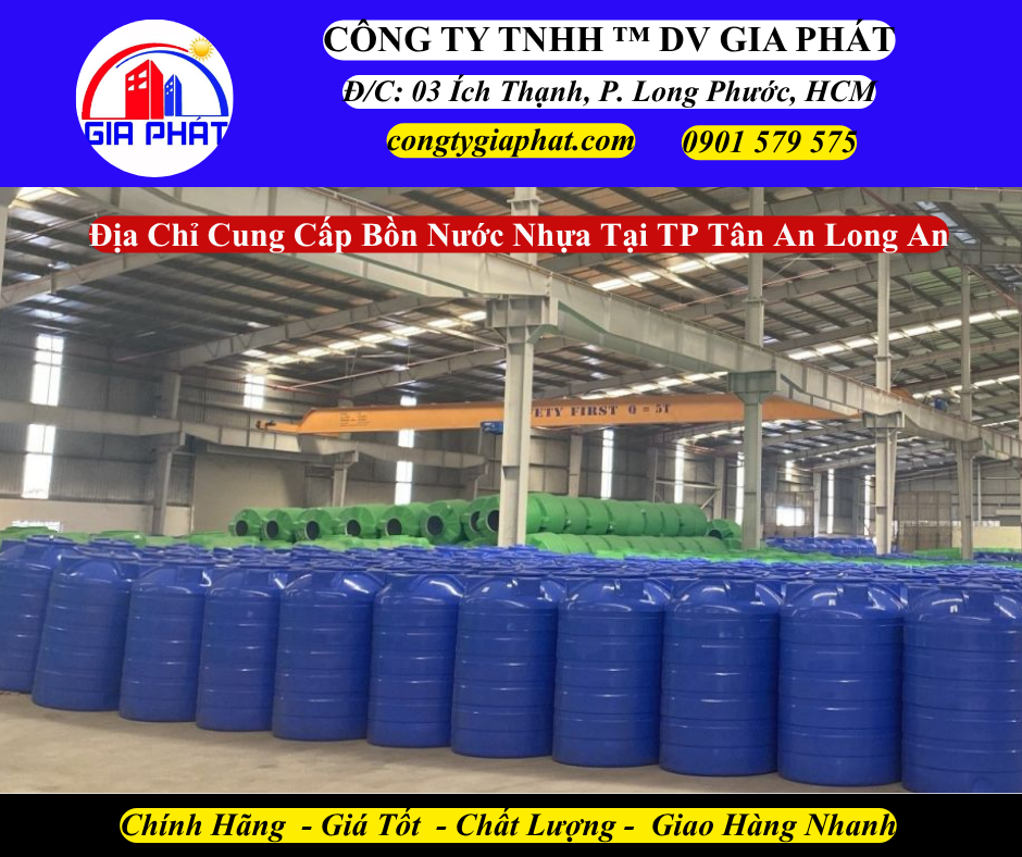 Địa Chỉ Cung Cấp Bồn Nước Nhựa Chính Hãng Tại TP Tân An Long An