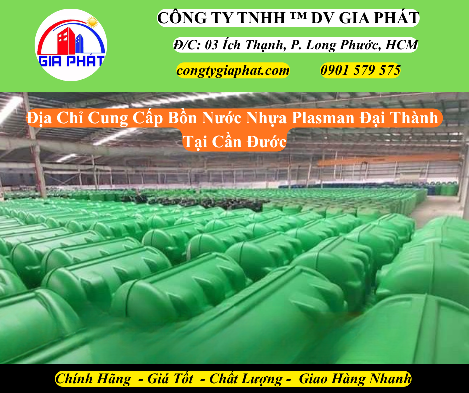 Địa Chỉ Cung Cấp Bồn Nước Nhựa Plasman Chính Hãng Tại Cần Đước