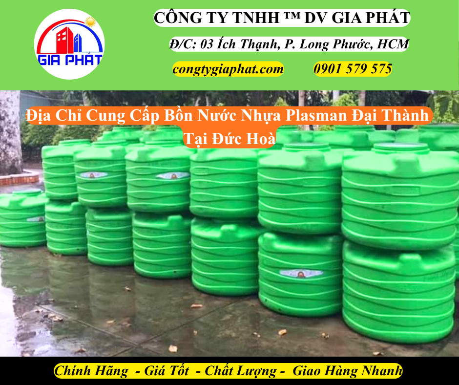Địa Chỉ Cung Cấp Bồn Nước Nhựa Plasman Chính Hãng Tại Đức Hoà