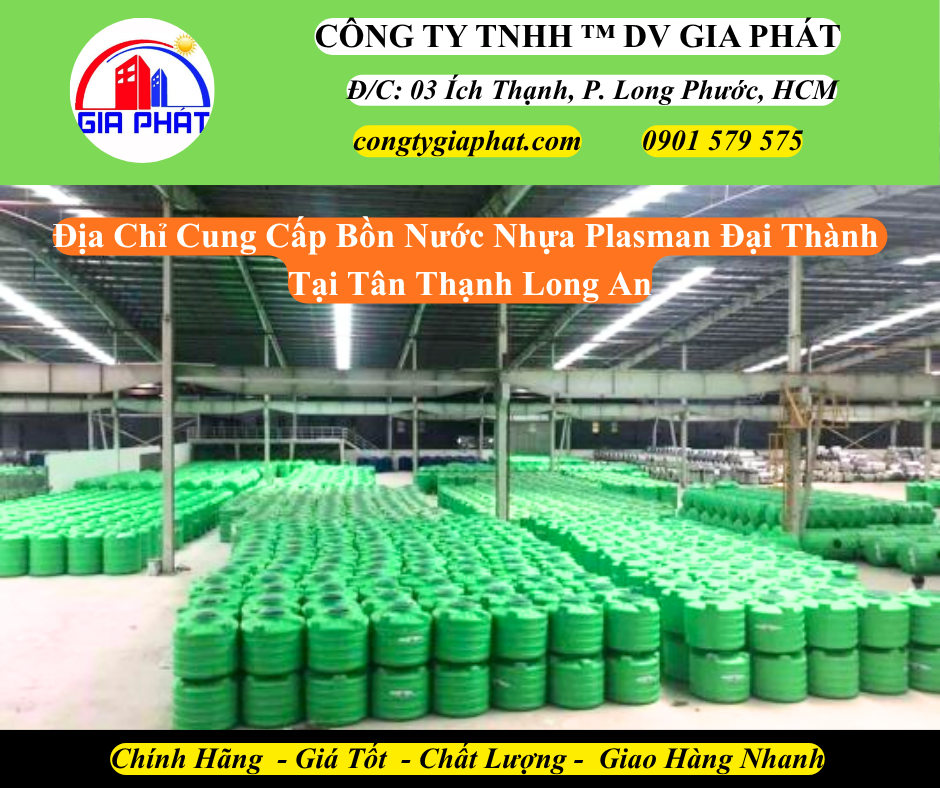 Địa Chỉ Cung Cấp Bồn Nhựa Plasman Chính Hãng Tại Tân Thạnh Long An