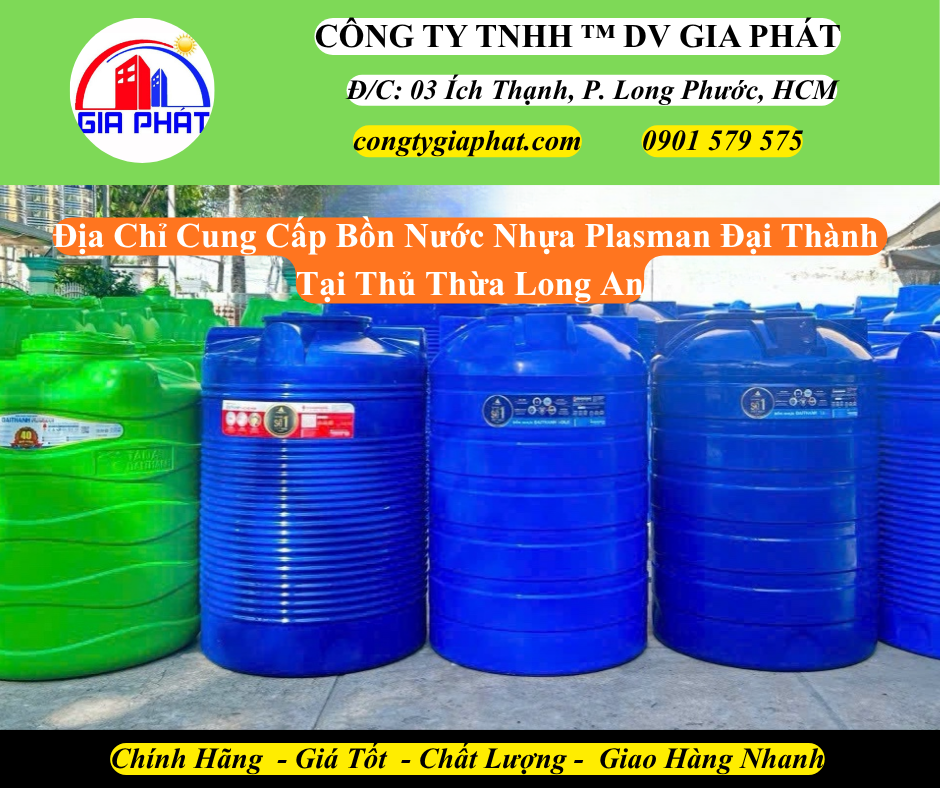 Địa Chỉ Cung Cấp Bồn Nước Nhựa Plasman Chính Hãng Tại Thủ Thừa Long An