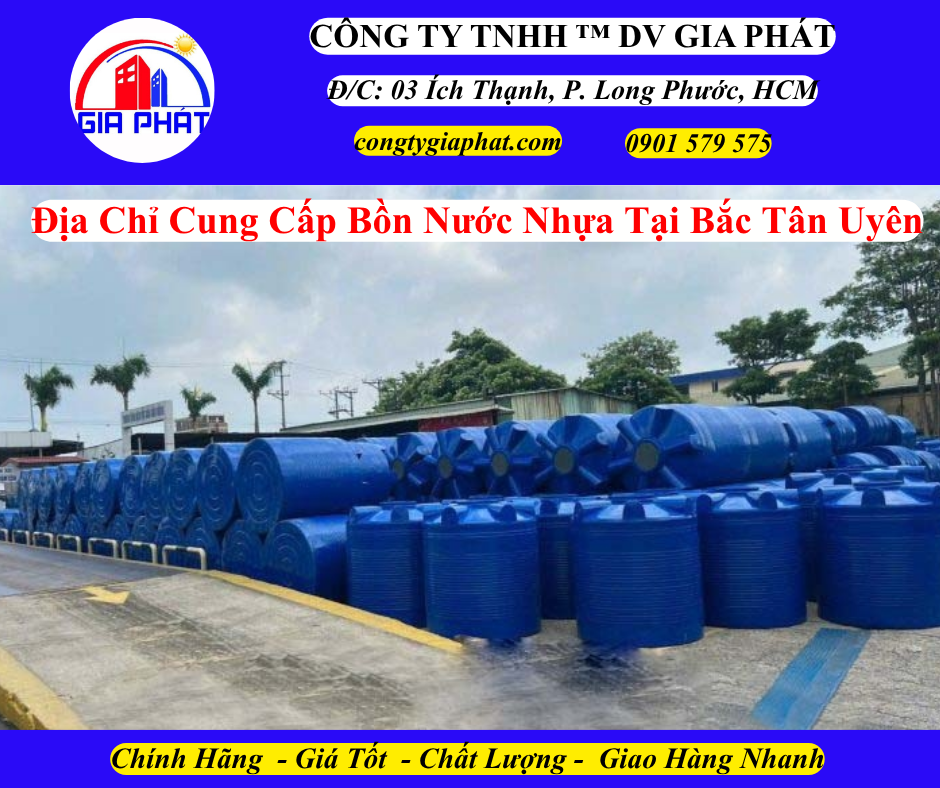 Địa Chỉ Cung Cấp Bồn Nước Nhựa Chính Hãng Tại Bắc Tân Uyên