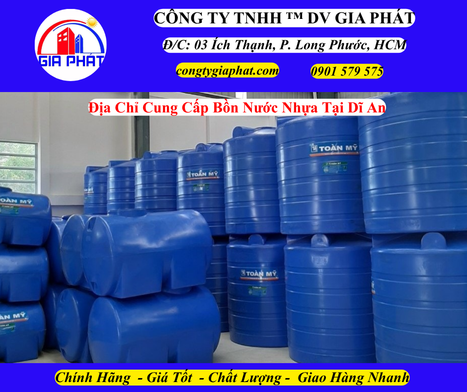 Địa Chỉ Cung Cấp Bồn Nước Nhựa Tại Dĩ An
