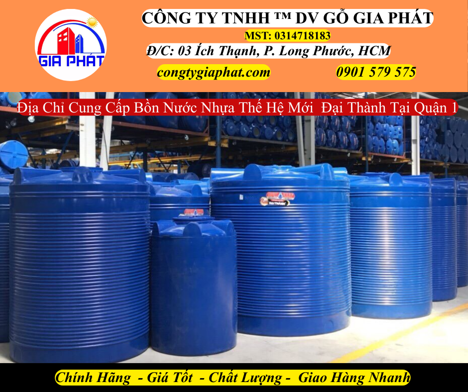 Địa Chỉ Cung Cấp Bồn Nước Nhựa Thế Hệ Mới Đại Thành Tại Quận 1