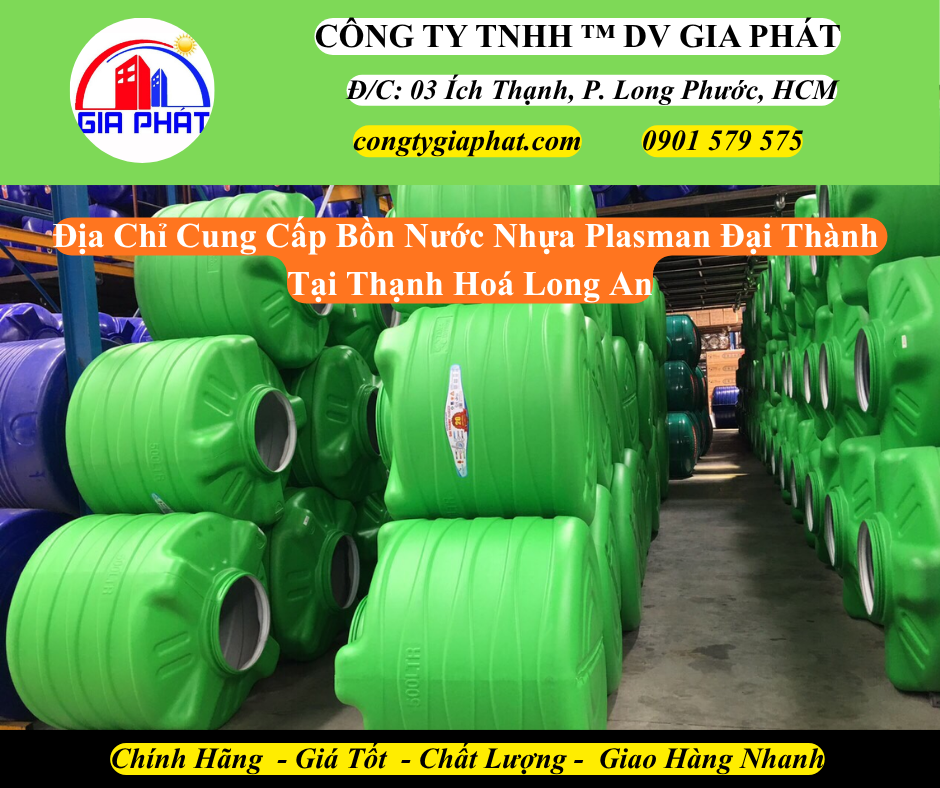Địa Chỉ Cung Cấp Bồn Nước Nhựa Plasman Chính Hãng Tại Thạnh Hoá Long An