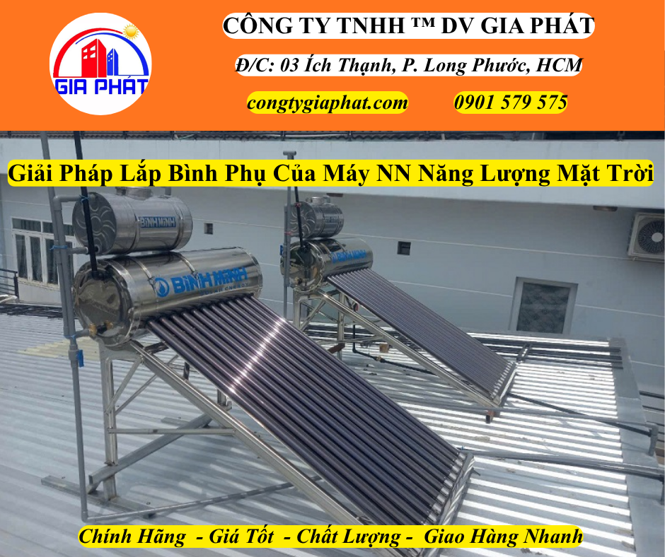 Giải Pháp Lắp Đặt Bình Nước Phụ Máy NN Năng Lượng Mặt Trời