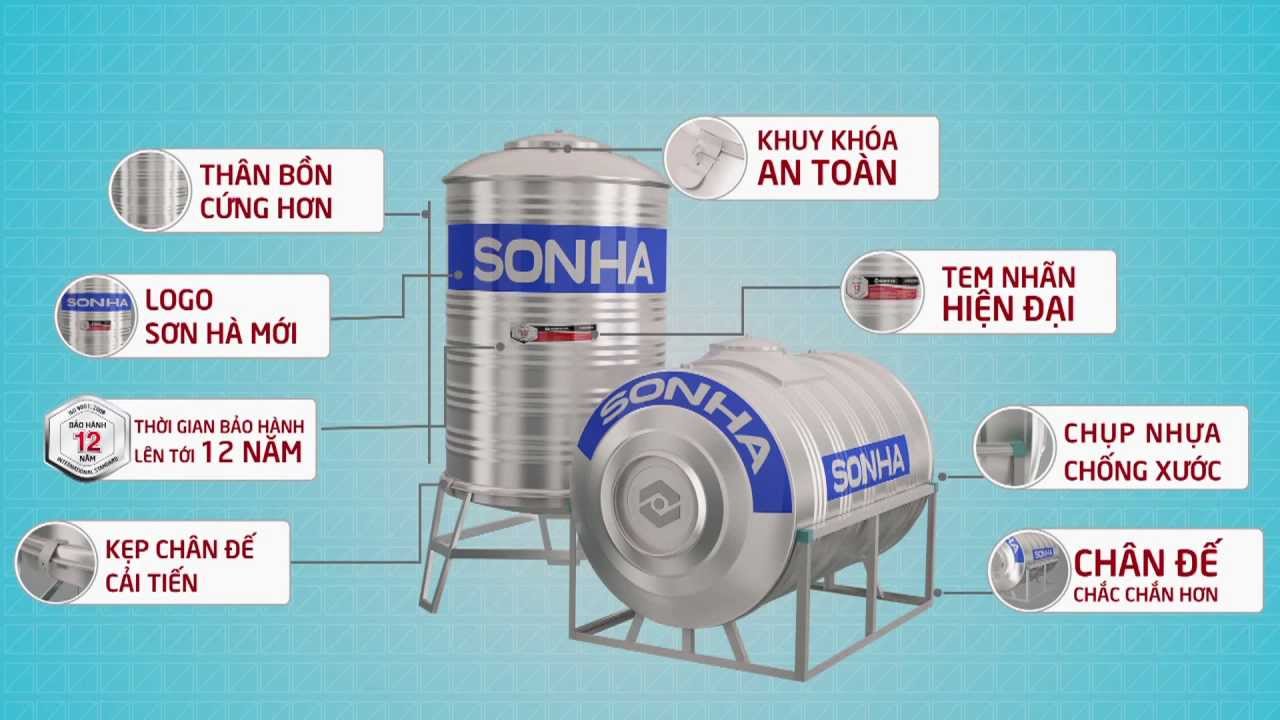 Hình ảnh bồn nước inox Sơn Hà Hình ảnh bồn nước inox Sơn Hà