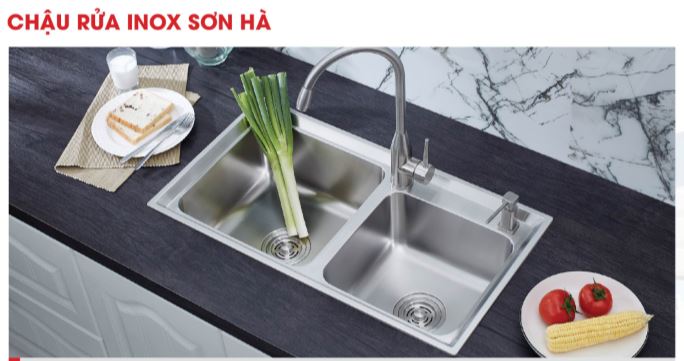 Hình ảnh chậu rửa inox cao cấp Sơn Hà S80D Hình ảnh chậu rửa inox cao cấp Sơn Hà S80D
