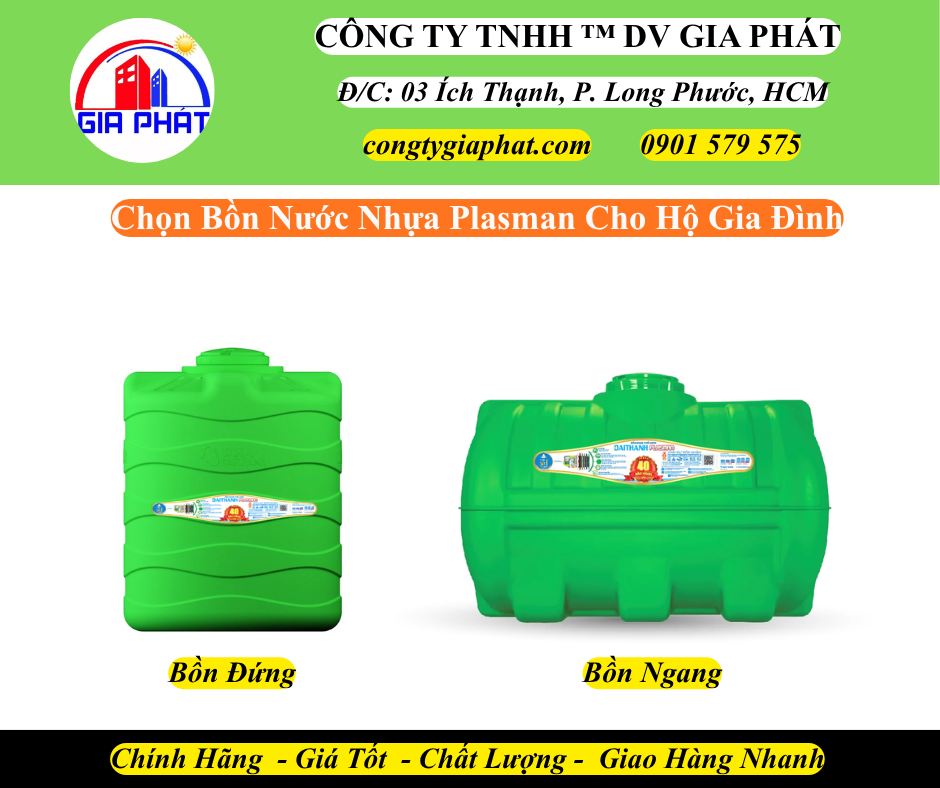 Chọn Bồn Nước Nhựa Plasman Cho Hộ Gia Đình
