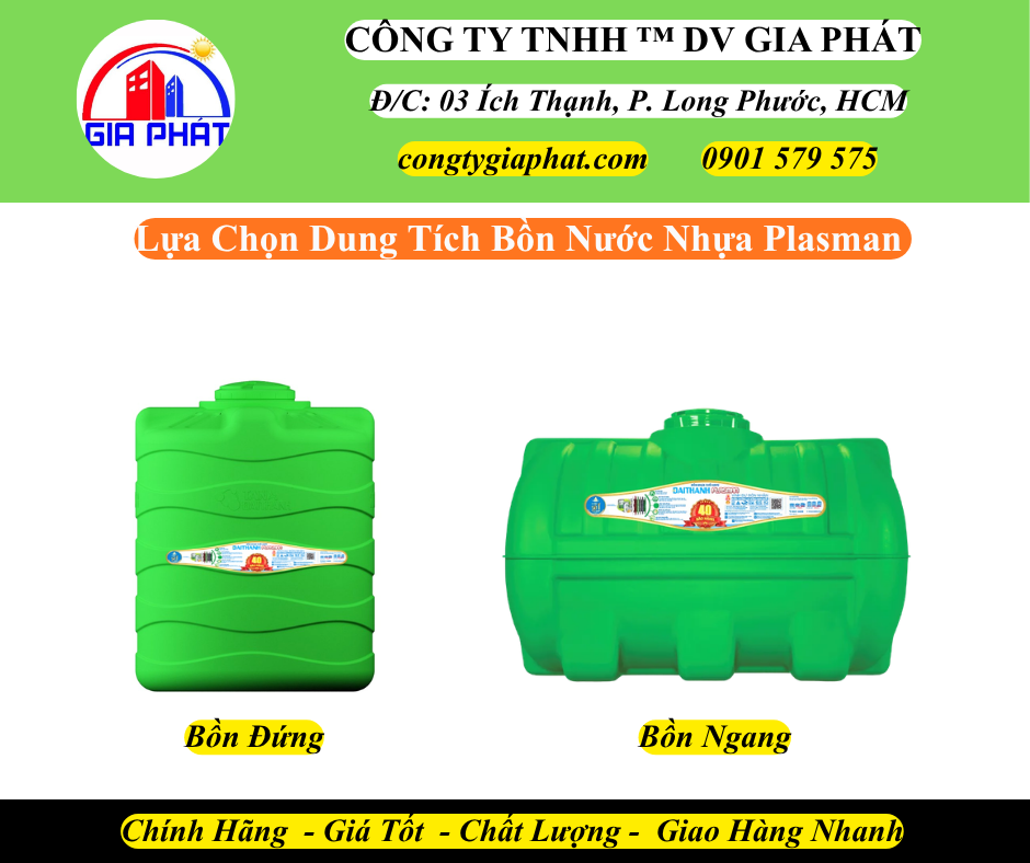 Lựa Chọn Dung Tích Bồn Nước Nhựa Plasman
