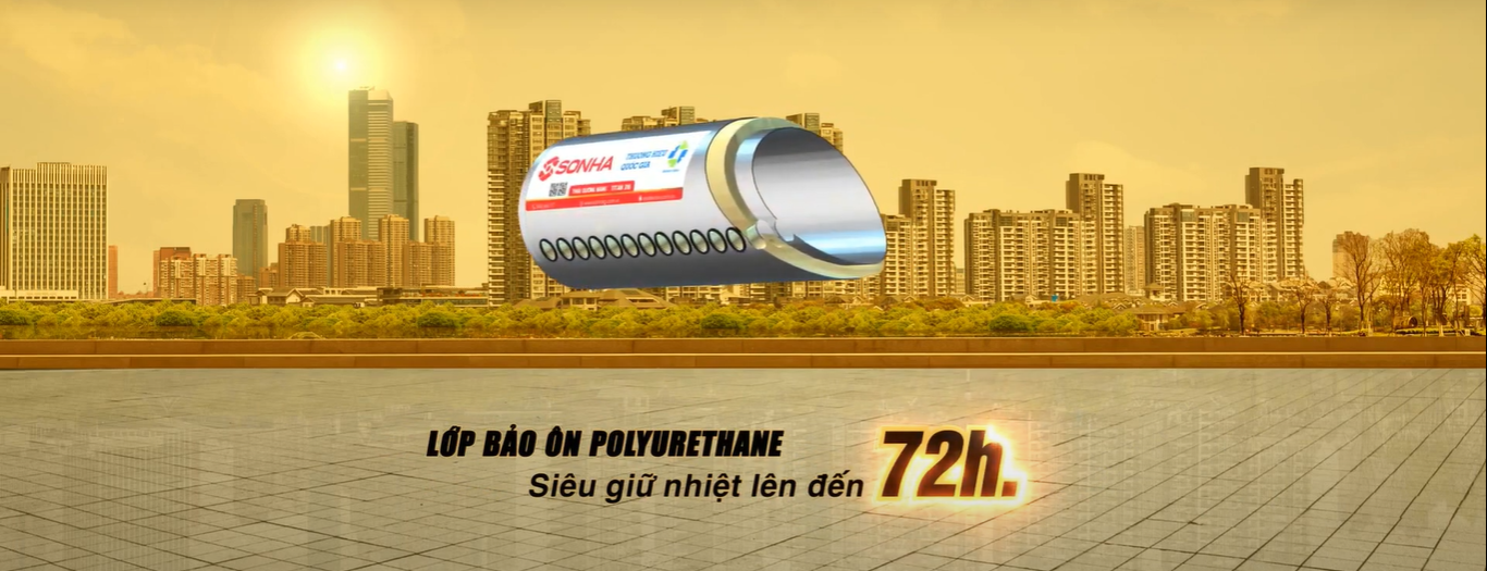 Bình chứa nước nóng giữ nhiệt tốt. Bình chứa nước nóng giữ nhiệt tốt.