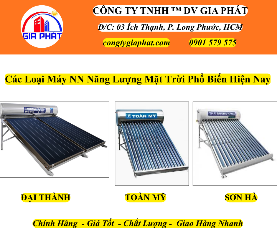 Các Loại Máy NN Năng Lượng Mặt Trời Phổ Biến Hiện Nay