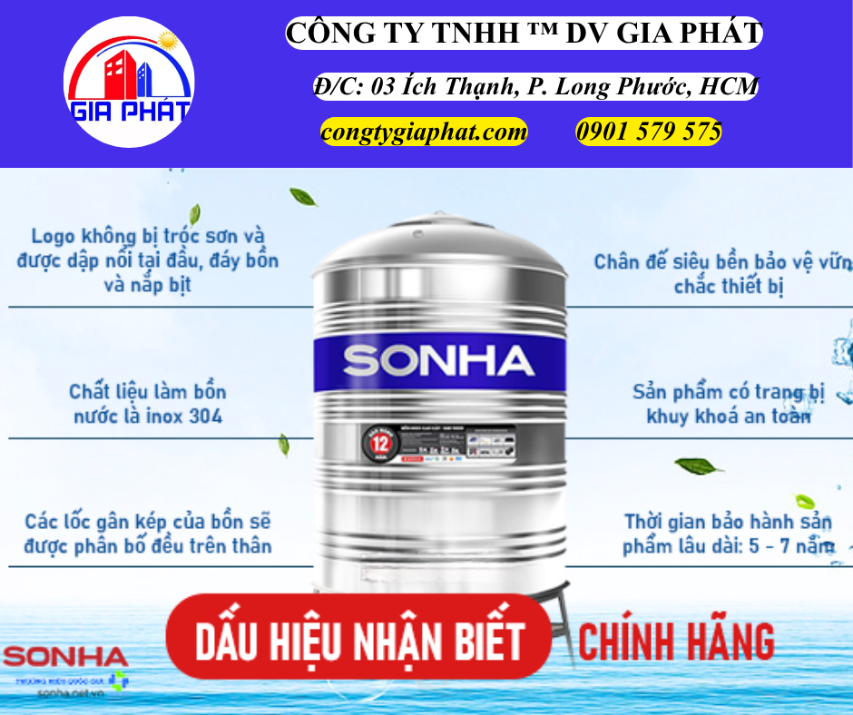 Dấu Hiệu Nhận Biết Bồn Nước INOX Sơn Hà Chính Hãng Hay Hàng Giả