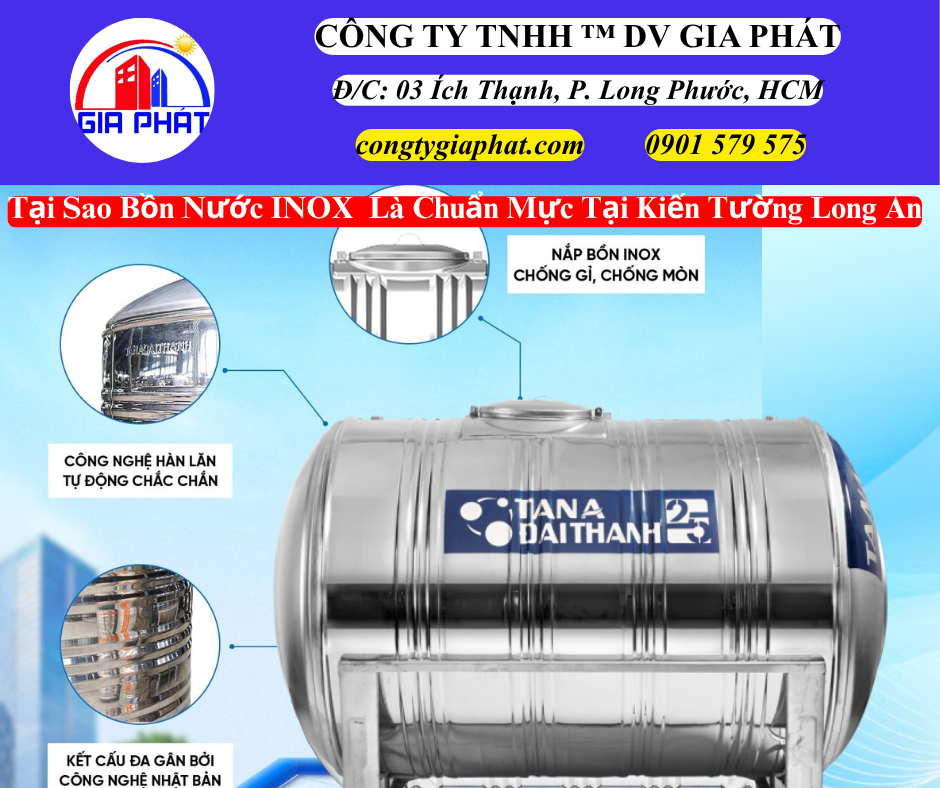 Tại Sao Bồn Nước INOX Là Chuẩn Mực Tại Kiến Tường Long An