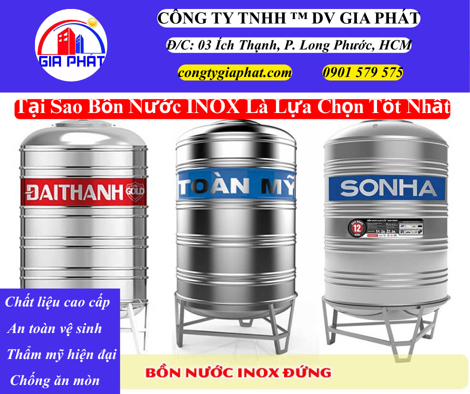 Tại Sao Bồn Nước INOX Là Lựa Chọn Tốt Nhất