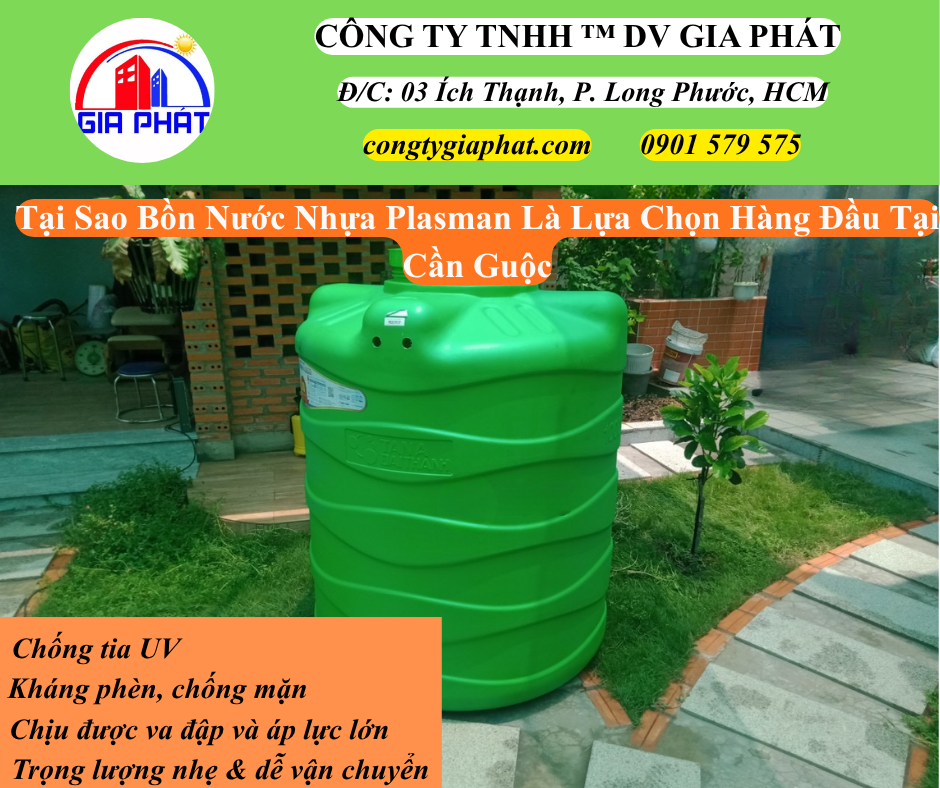 Tại Sao Bồn Nhựa Plasman Là Lựa Chọn Hàng Đầu Tại Cần Giuộc