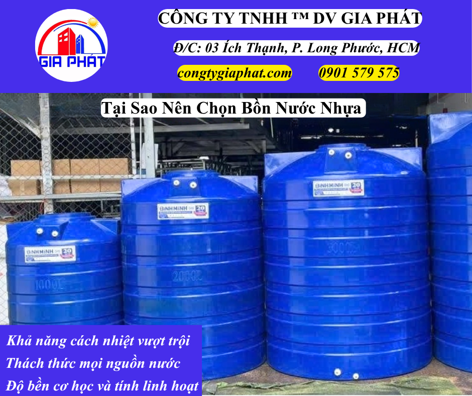 Tại Sao Nên Chọn Bồn Nước Nhựa Tại Bến Cát