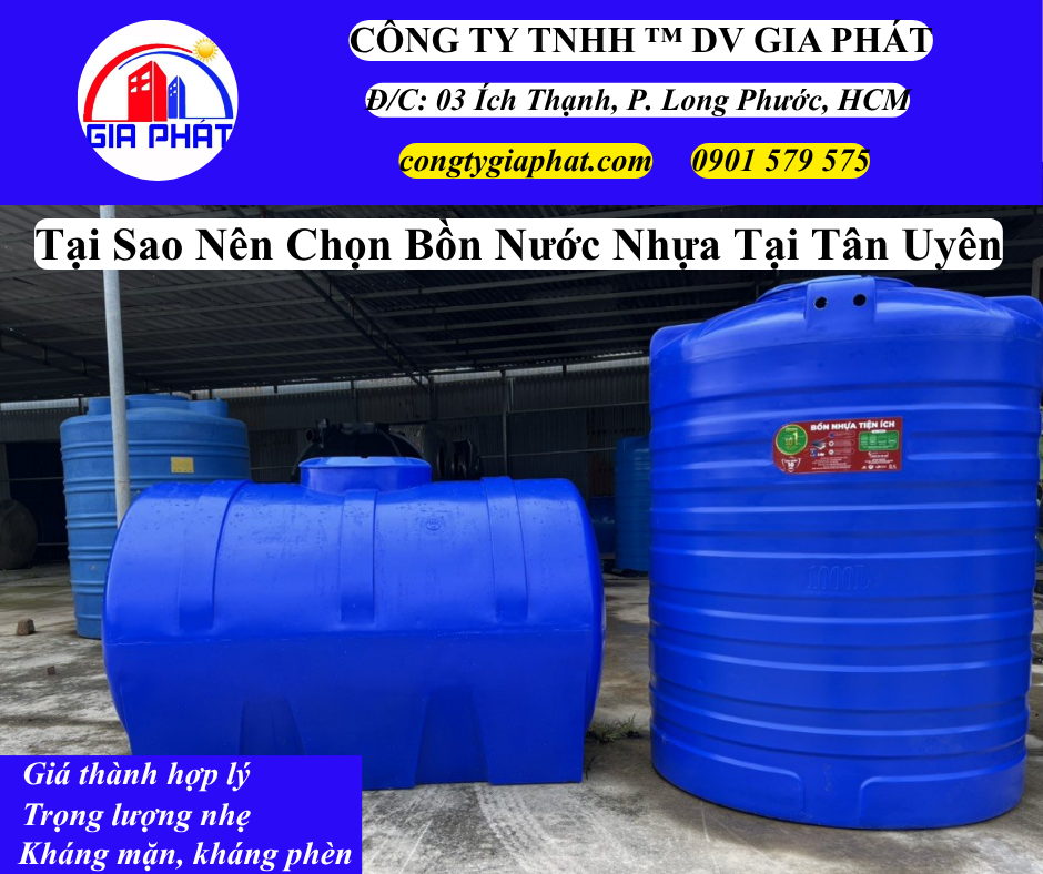 Tại Sao Nên Chọn Bồn Nước Nhựa Tại Tân Uyên