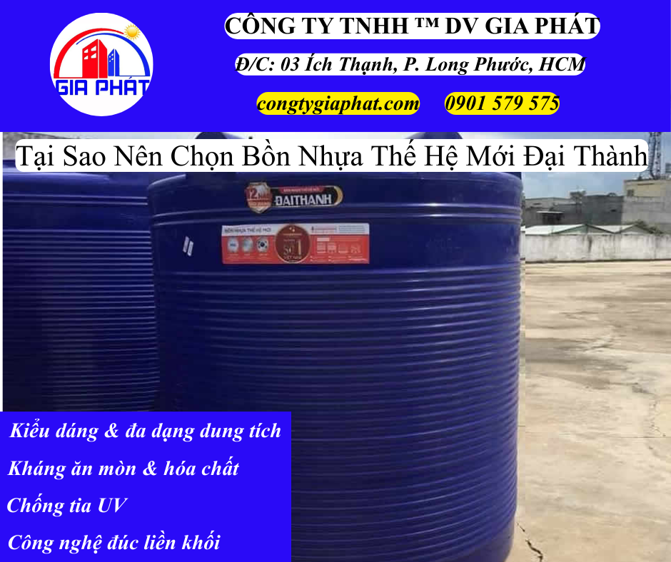 Tại Sao Nên Chọn Bồn Nhựa Thế Hệ Mới Đại Thành Tại Quận 8