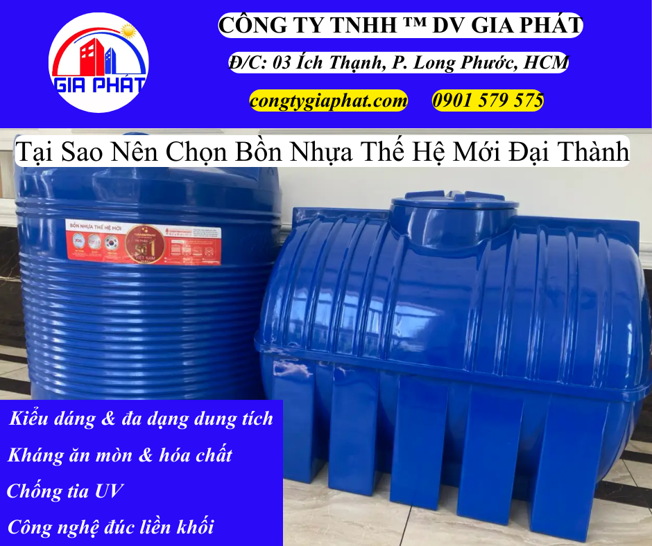 Tại Sao Nên Chọn Bồn Nhựa Thế Hệ Mới Đại Thành Tại Quận 4