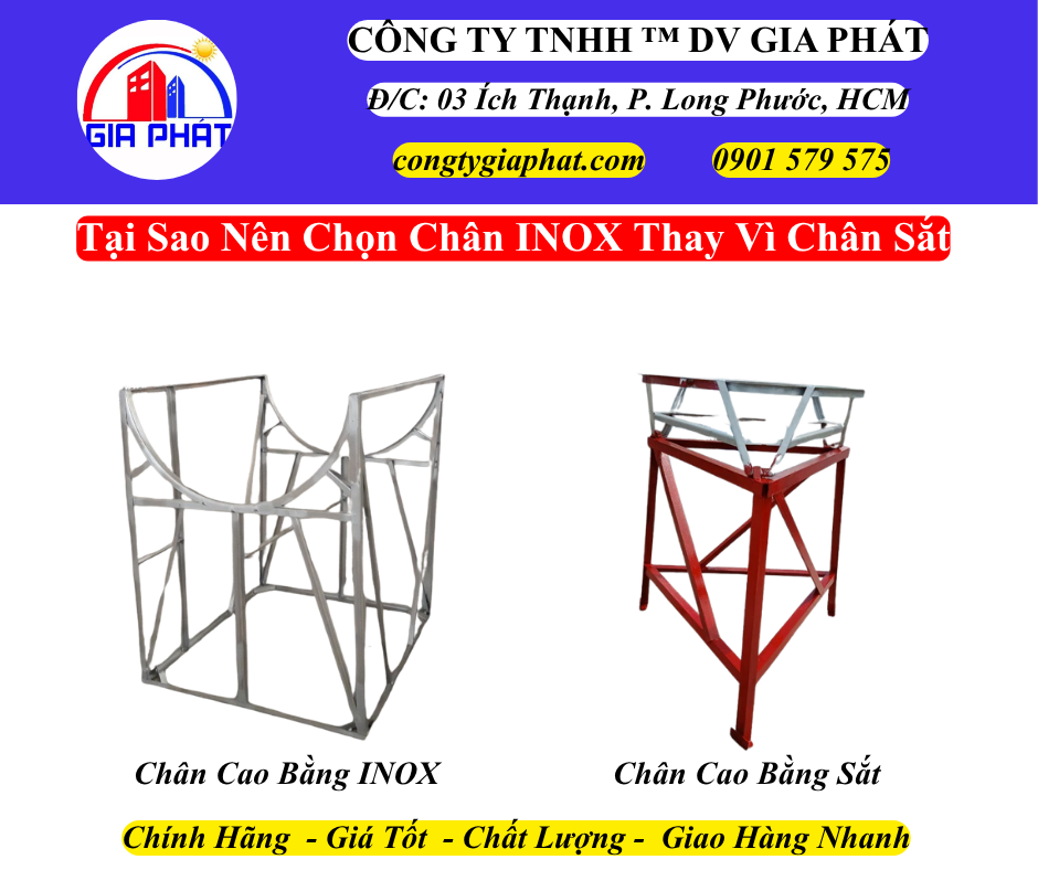 Tại Sao Nên Chọn Chân Bồn INOX Thay Vì Chọn Chân Bằng Sắt