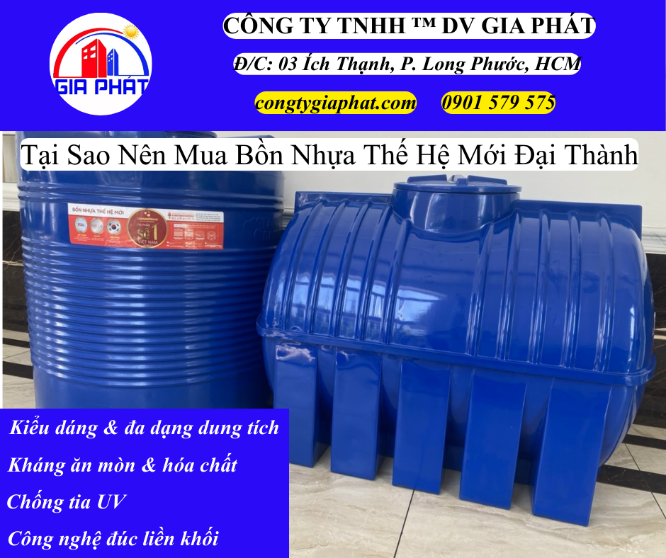 Tại Sao Nên Chọn Mua Bồn Nước Nhựa Thế Hệ Mới Đại Thành