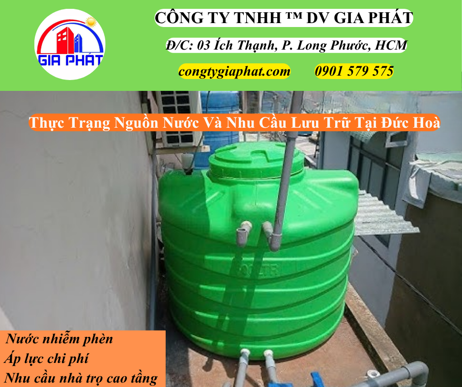 Thực Trạng Xử Lý Nguồn Nước Và Nhu Cầu Lưu Trữ Tại Đức Hoà