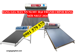 BẢNG GIÁ MÁY NƯỚC NÓNG NĂNG LƯỢNG MẶT TRỜI ĐẠI THÀNH CHÍNH HÃNG MỚI NHẤT 2026