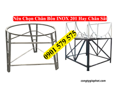 Nên chọn chân bồn Inox 201 hay chân sắt sơn tĩnh điện