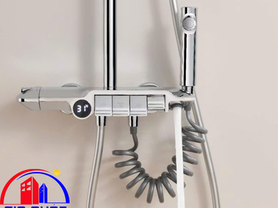 Bộ sen cây có khoá nhiệt và hiển thị nhiệt độ Roshan Premium R20225