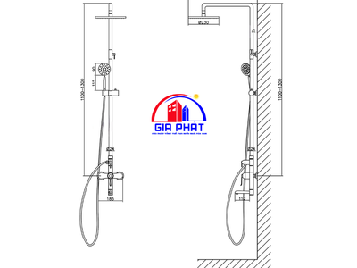 Bộ Sen Cây INOX Bóng Nóng Lạnh Roshan Premium BR202