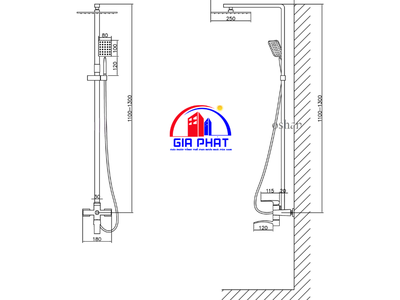 Bộ sen cây inox bóng Nóng Lạnh Roshan Premium BR210