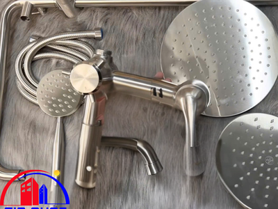 Bộ sen cây inox mờ Nóng Lạnh Roshan Basic R208