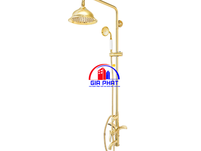 Bộ sen cây inox Vàng Nóng Lạnh Roshan Premium Gold BR206G