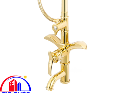 Bộ sen cây inox Vàng Nóng Lạnh Roshan Premium Gold BR206G