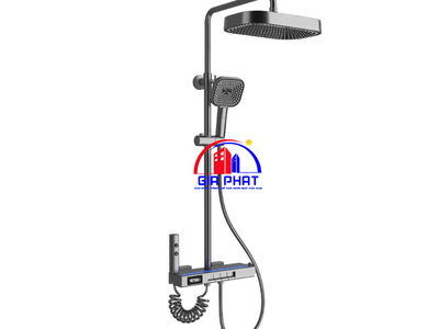 Bộ sen cây mặt kính có khoá nhiệt và hiển thị nhiệt độ Roshan Premium R20228-2