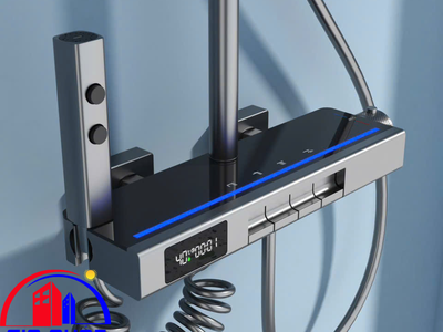 Bộ sen cây mặt kính có khoá nhiệt và hiển thị nhiệt độ Roshan Premium R20228-2