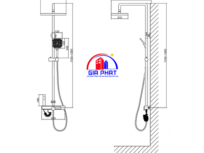 Bộ sen cây nóng lạnh có hiện thị nhiệt độ Roshan Premium R20226